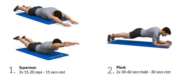 Desk core exercises