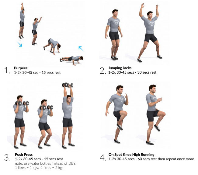 Desk metabolic exercises